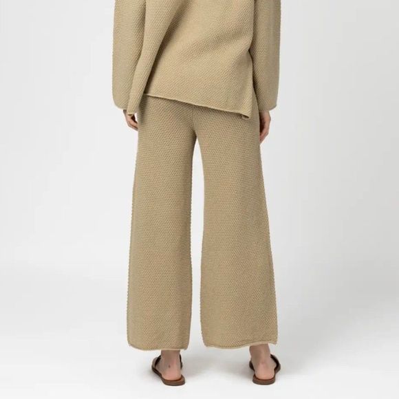 Free People Knit Loungewear Pants | Khaki | Size Small | Mod Ref - Picture 2 of 6